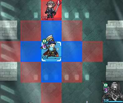 重装系キャラクターの移動範囲画像