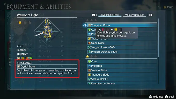 Warrior of Light Resonance