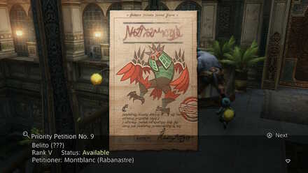 belito rank v clan hunts montblanc sidequest walkthrough final fantasy xii ffxii ff12