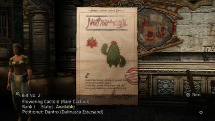 flowering cactoid infor notice board sidequest walkthrough final fantasy xii ffxii ff12