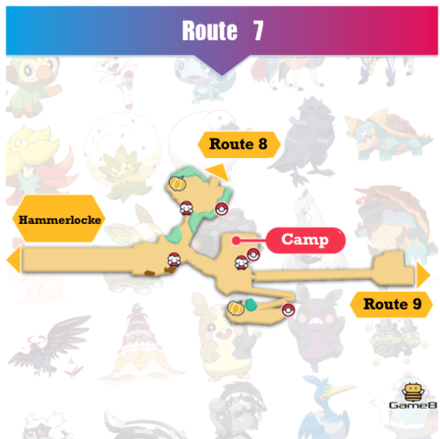 Route 7 Map And Obtainable Pokemon Pokemon Sword And