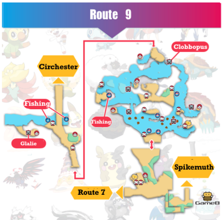 Route 9 Map And Obtainable Pokemon Pokemon Sword And