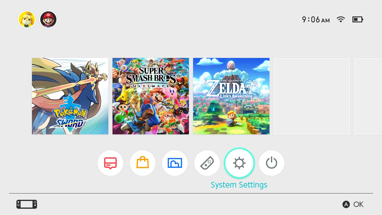 Nintendo Switch Home Menu Pokemon Scarlet and Violet SV