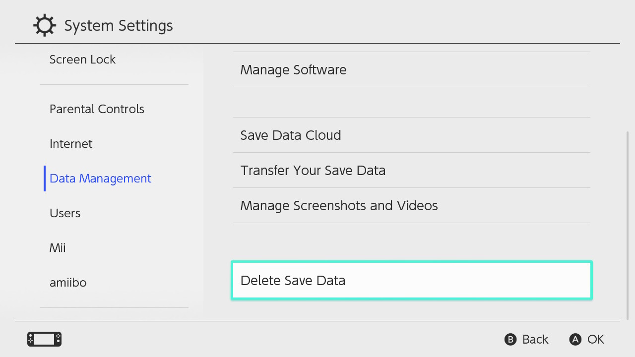 Nintendo Switch System Settings