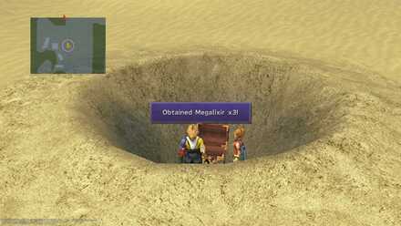 FFX Final Fantasy X Obtainable Items Bikanel Island Megalixir x3