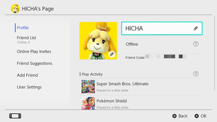 Nintendo friend code clearance on website