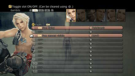 Low Priority gambit FF12 Gambits