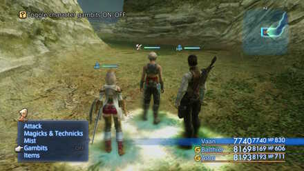 Overworld Menu OFF FF12 Gambits