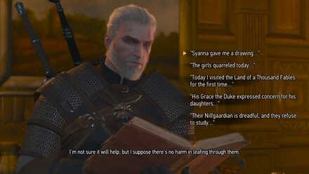 Witcher 3 Object Governess Diary 2