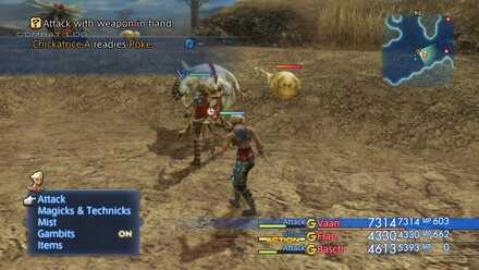 Cluckatrice readies Stone Gaze FF12 Elite Marks