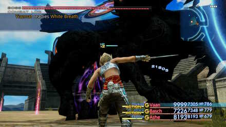 Yiazmat casts White Breath FF12 Elite Marks