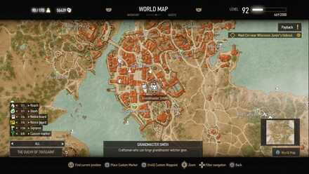 Toussaint Map Markers - Where To Find Blacksmiths And Armorers The Witcher 3 Game8