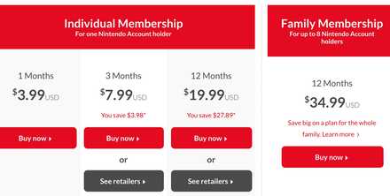 nintendo online switch price