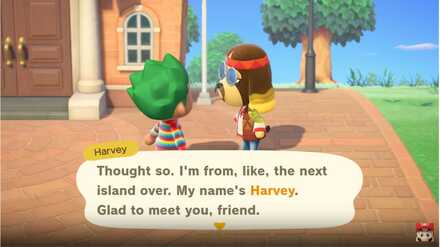 ACNH - Harvey introduces himself