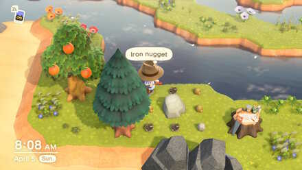 mystery tour island animal crossing ACNH - A resident comes across an iron nugget during a Mystery Island Tour