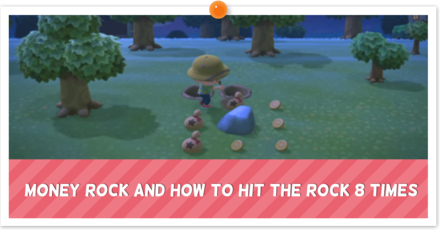 ACNH Money Rock and How to Hit the Rock 8 Times Banner.png