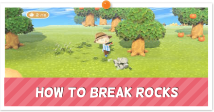 ACNH How to Break Rocks Banner.png