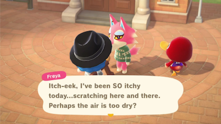 ACNH - A flea on a villager