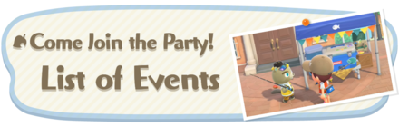 Animal Crossing New Horizons (ACNH) Events