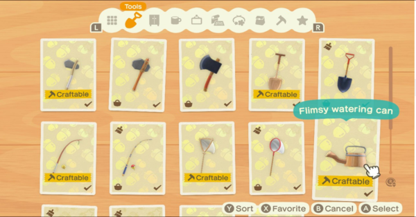 How To Get The Flimsy Watering Can Flimsy Watering Can Recipe Acnh Animal Crossing New Horizons Switch Game8
