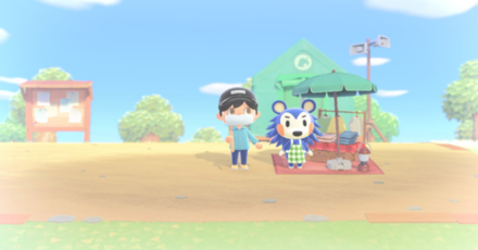 ACNH - A player tries to take a photo with the Soft filter