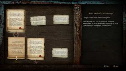 Knight for Hire Notice