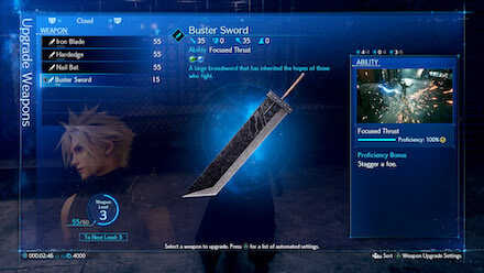 List Of Weapons Stats And Materia Slots Ff7 Remake Game8