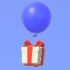 ACNH - A gift tied to a blue balloon