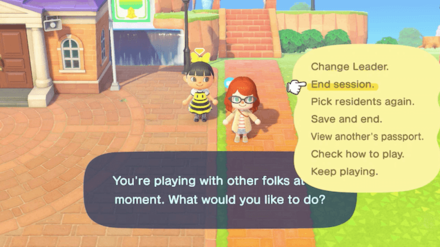 ACNH - A resident ends the session