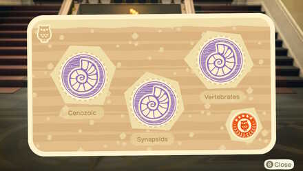 ACNH - Complete Fossil Gallery Stamps