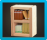 Wooden-Block Bookshelf Icon