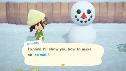 ACNH - Get Ice DIY Recipes from Snowboy