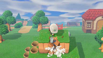 ACNH - Two Level Waterfall Step 3