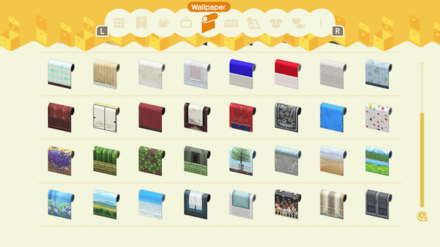 Animal Crossing New Horizons (ACNH) List of Walls and Wallpapers