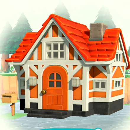 ACNH - Orange chalet exterior