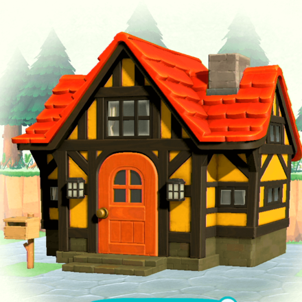 ACNH - Yellow chalet exterior