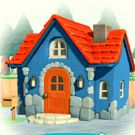 ACNH - Blue cobblestone exterior