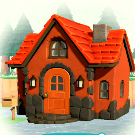 ACNH - Red cobblestone exterior