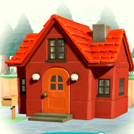 ACNH - Red stucco exterior