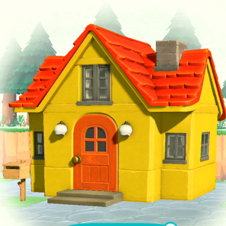 ACNH - Yellow stucco exterior