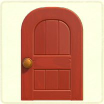 ACNH - Red wooden door