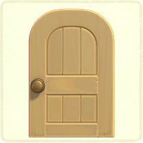 ACNH - Beige wooden door