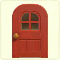 ACNH - Red windowed door