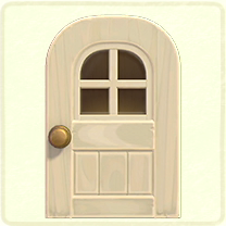 ACNH - White windowed door