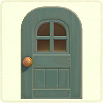 ACNH - Gray windowed door