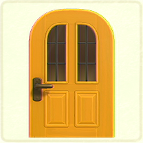ACNH - Yellow vertical-panes door