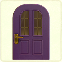 ACNH - Purple vertical-panes door