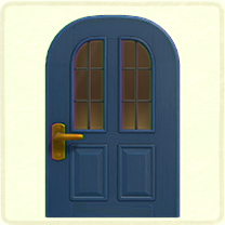 ACNH - Blue vertical-panes door