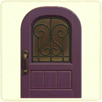 ACNH - Purple iron grill door
