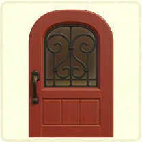 ACNH - Red iron grill door